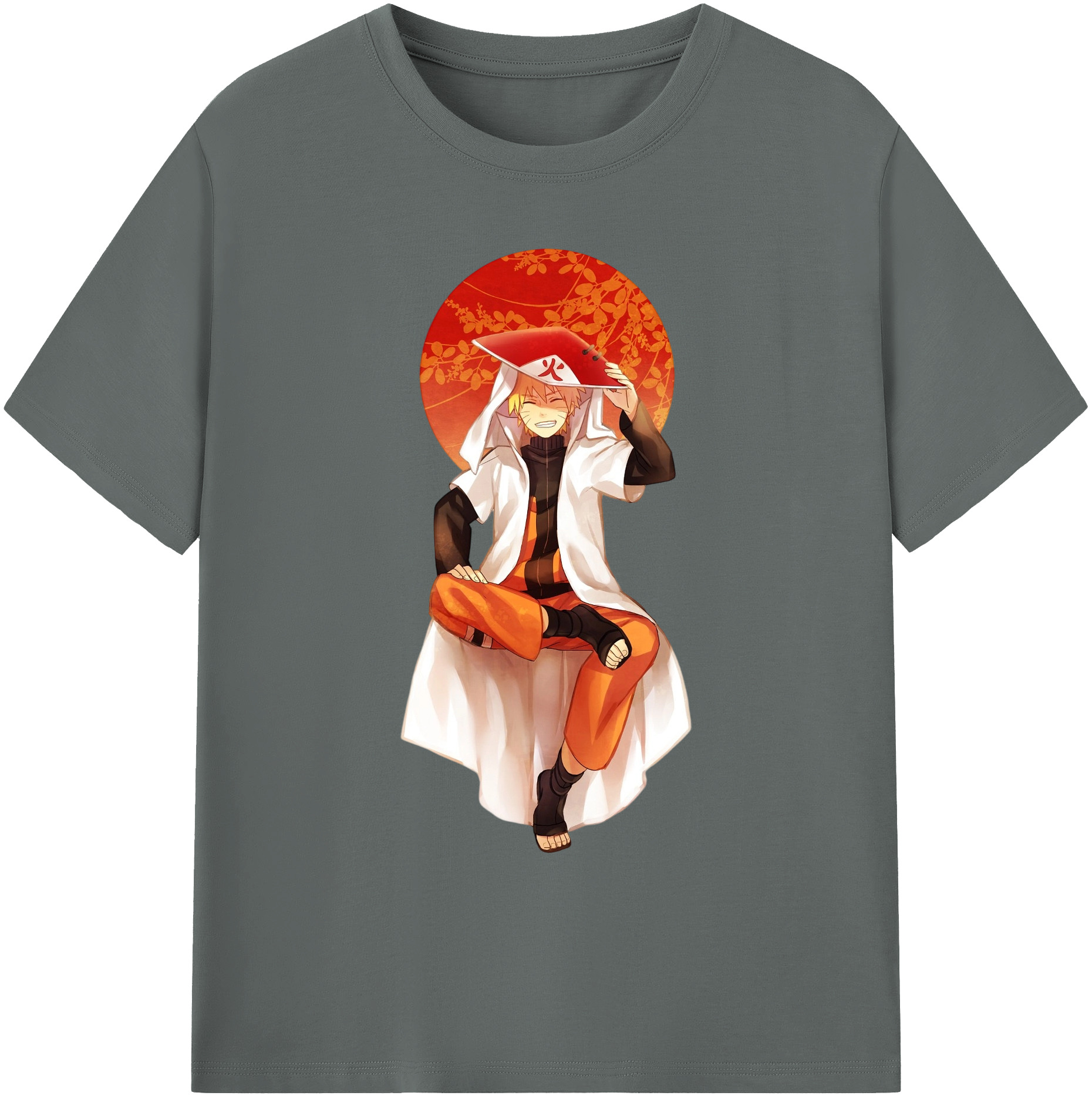 （画像用） NARUTO -ナルト- うずまき ナルト Uzumaki Naruto 綿100％ メンズ半袖Tシャツ｜肌触りやわらか＆通気性